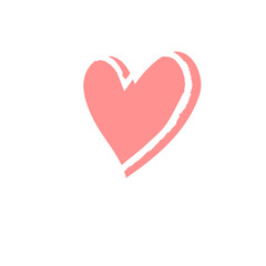 Png love message design element in doodle style