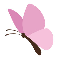 Pink butterfly sticker png, design element