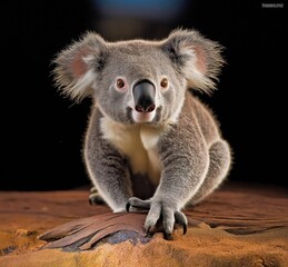 Fototapeta premium Closeup of a koala bear on a branch