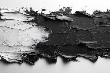 Abstract Gray Smudge on White Background Minimalist Composition with Textured Cement and Light Shadow Play