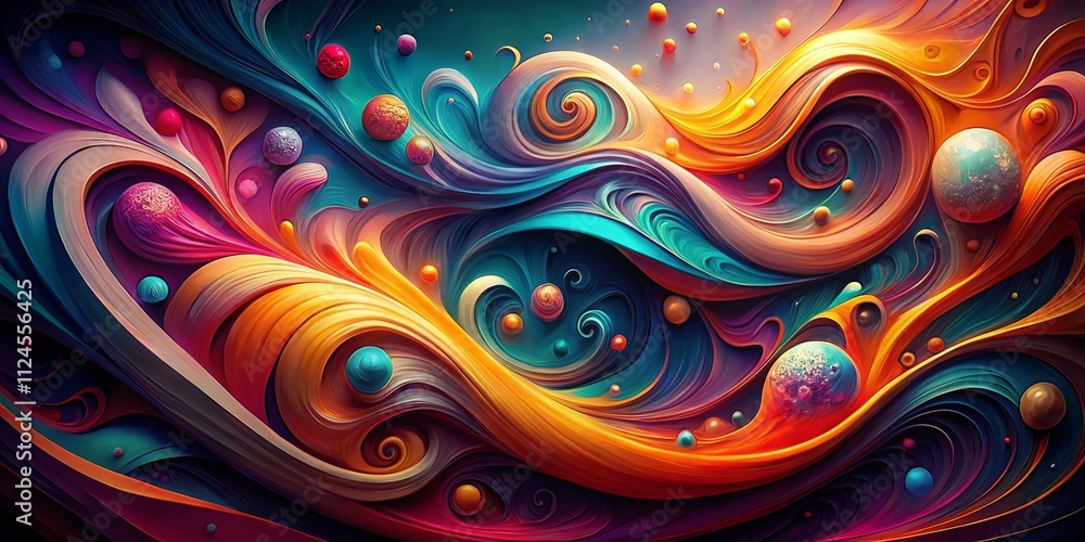 Poster abstract colorful background in low light photography: vibrant swirls and patterns for creative proj