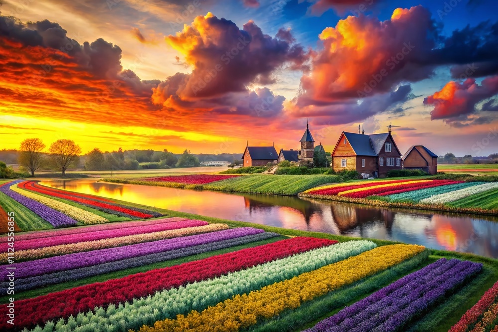 Poster abstract colorful landscape background featuring unique patterns and textures for creative projects 
