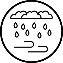 Rain Vector Icon Style