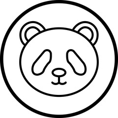 Panda Vector Icon Style