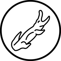 Crocodile Vector Icon Style
