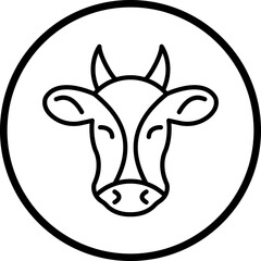 Cow Vector Icon Style
