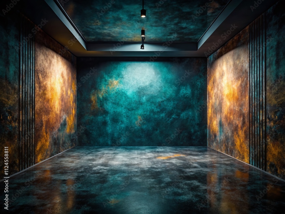 Poster abstract dark studio space with textured background for creative projects and visual artworks in mac