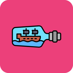 Ship In Bottle Icon