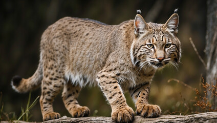 Bobcat Stalking Prey