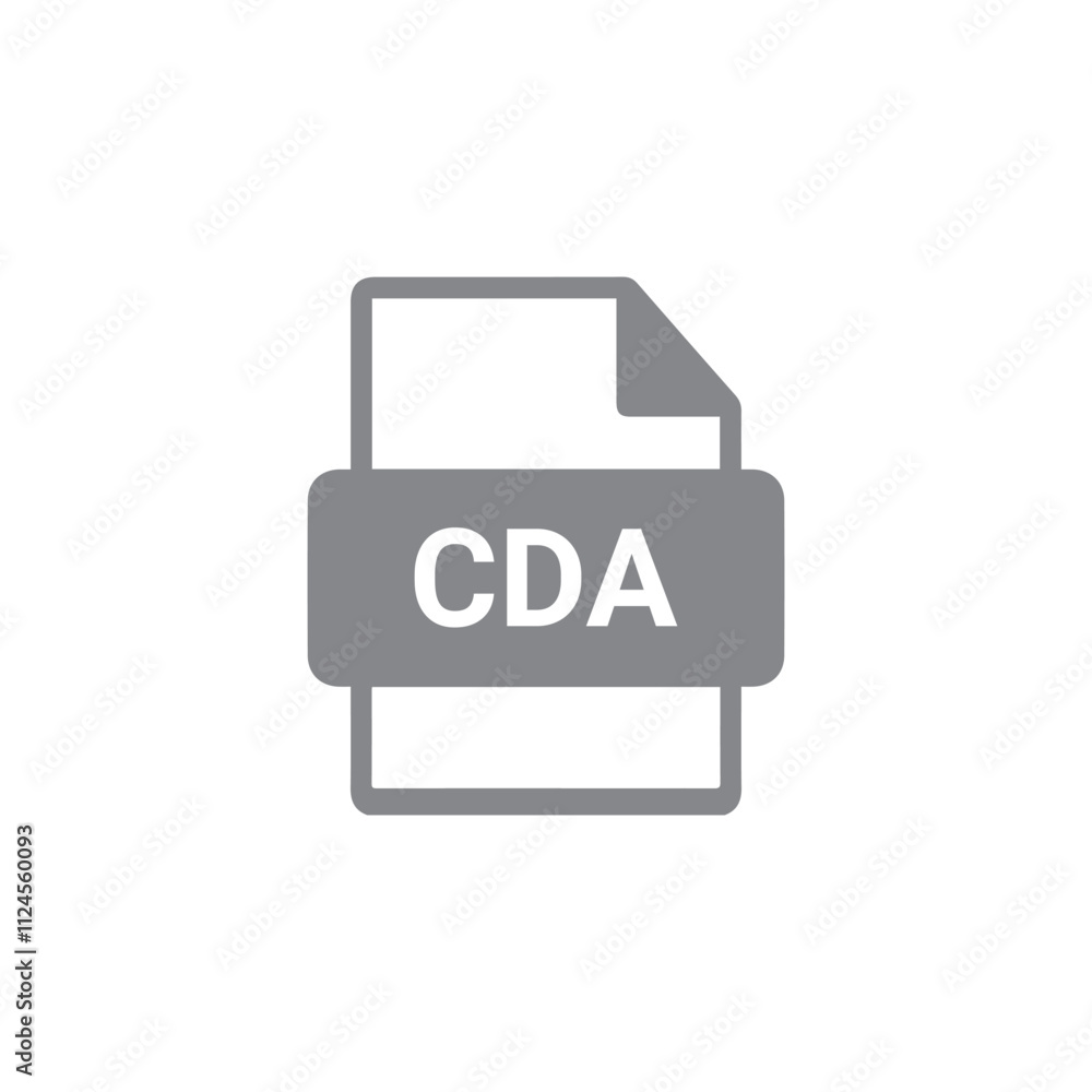 Poster cda file icon. audio format symbol solid icons, vector illustration. can be used for website interfa
