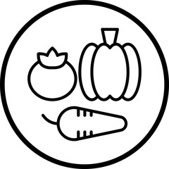 Vegetables Vector Icon Style