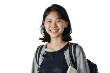 A Young Asian Student with a Backpack Capturing the Spirit of Education and Exploration