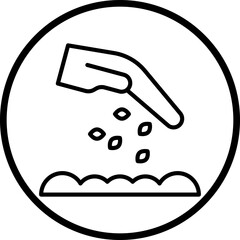 Seed Hand Vector Icon Style