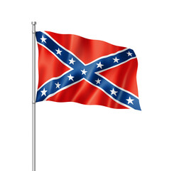 Confederate flag isolated on white