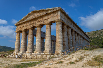 The Temple or Great Temple of Segesta, in the municipal territory of Calatafimi Segesta, province...
