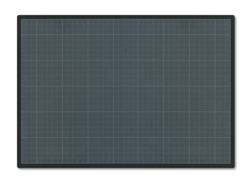 Black cutting mat isolated on transparent background