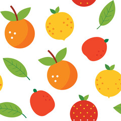 Fruits Patten Design Vector Illustration 