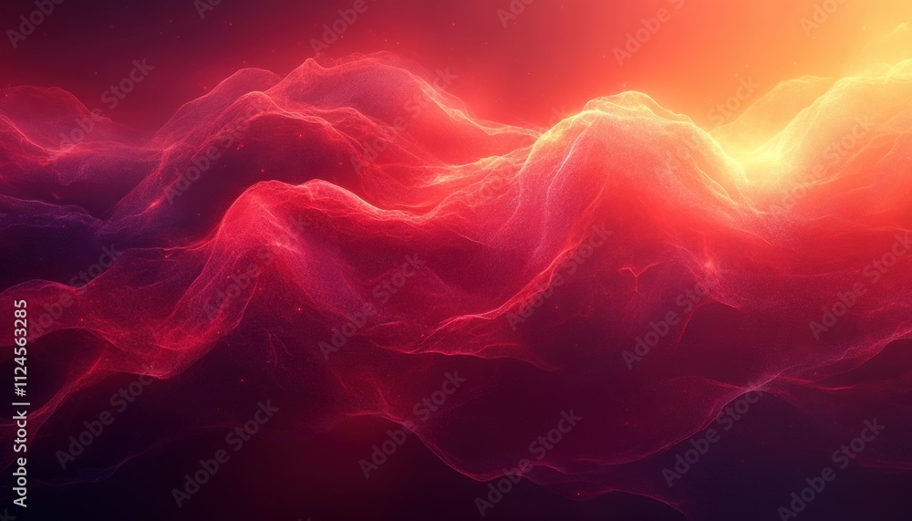 Poster modern abstract deep red gradient background with soft shadows and subtle glow for design luxury fes