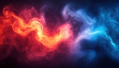 Fototapeta premium vibrant red and blue smoke abstract background with mystic texture and gradient design