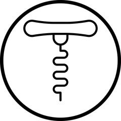Corkscrew Vector Icon Style