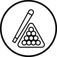 Billard Vector Icon Style
