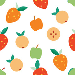 Fruits Patten Design Vector Illustration 