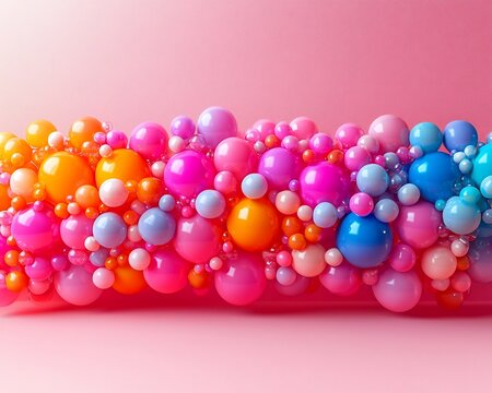 Whimsical Floating Balloons Progress Bar in Vibrant Cartoon Style