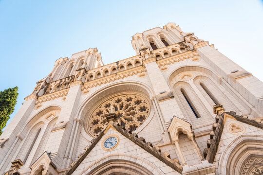 View of Basilica Notre-Dame de l?Assomption in Nice, France