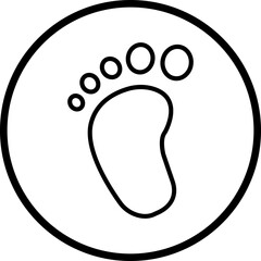 Footprint Vector Icon Style