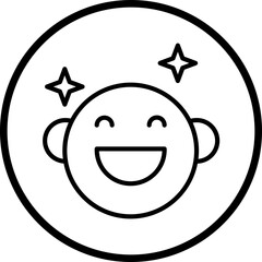 Laughing baby Vector Icon Style