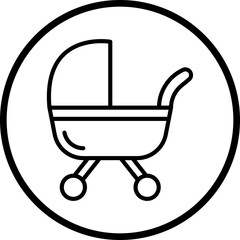 Stroller Vector Icon Style