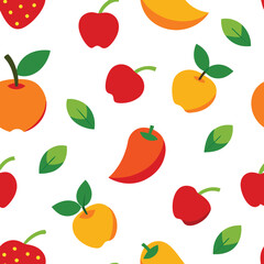 Fruits Patten Design Vector Illustration 