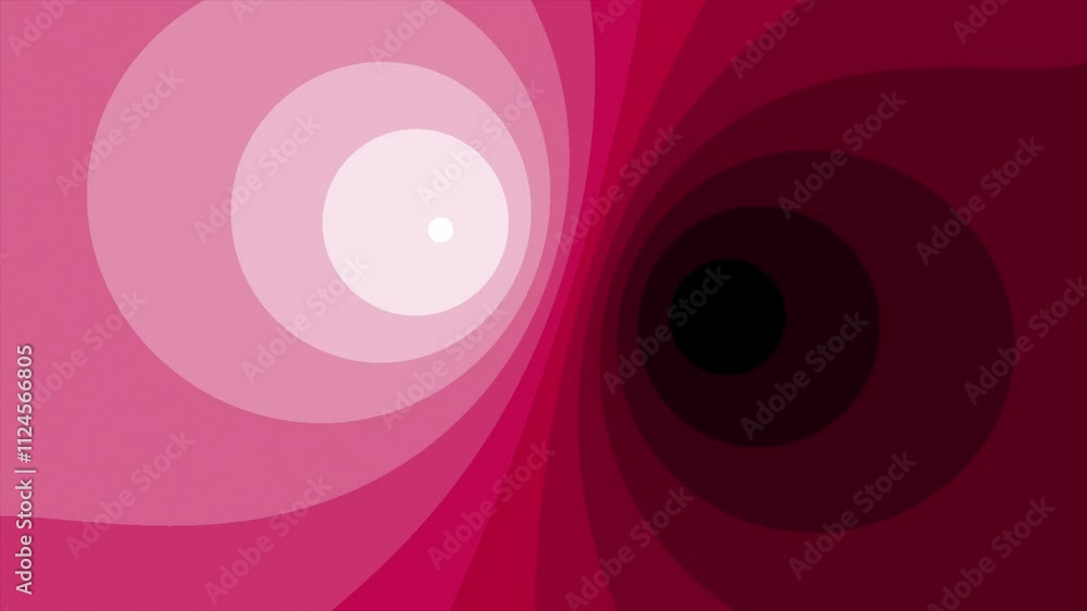 Poster magenta red and black circular shades wiggling abstract design loop-able gradient background