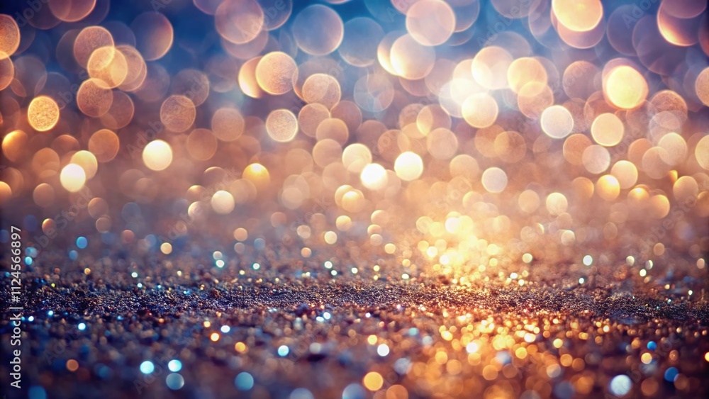 Poster Abstract Glitter Shining Lights Background with Defocused Sparkles in a Minimalist Style, Perfect for Modern Design and Digital Art Projects Featuring Soft Bokeh Effects