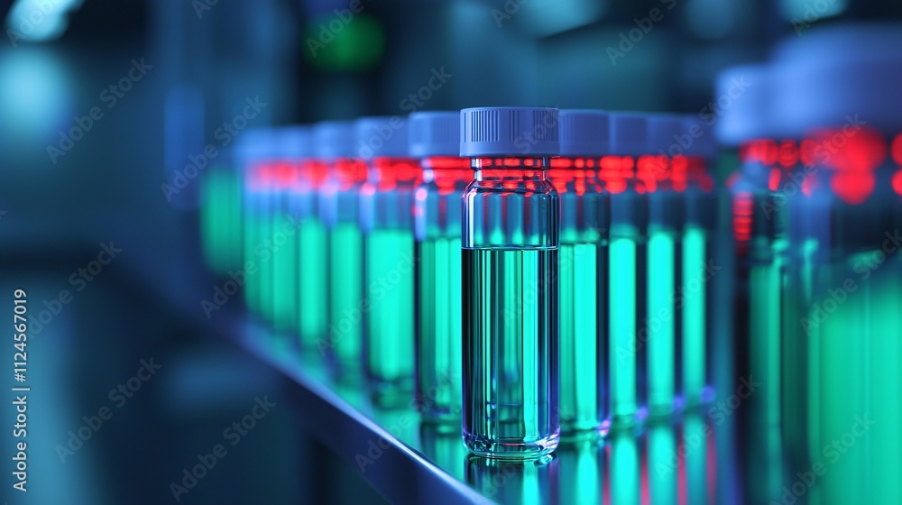 Poster biotechnology in laboratory science with fluorescent testing and monitoring for research innovation 