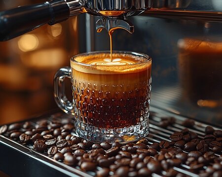 Coffee themed Progress Bar with Filling Cup and Countdown Beans in Cozy Atmosphere - Powered by Adobe