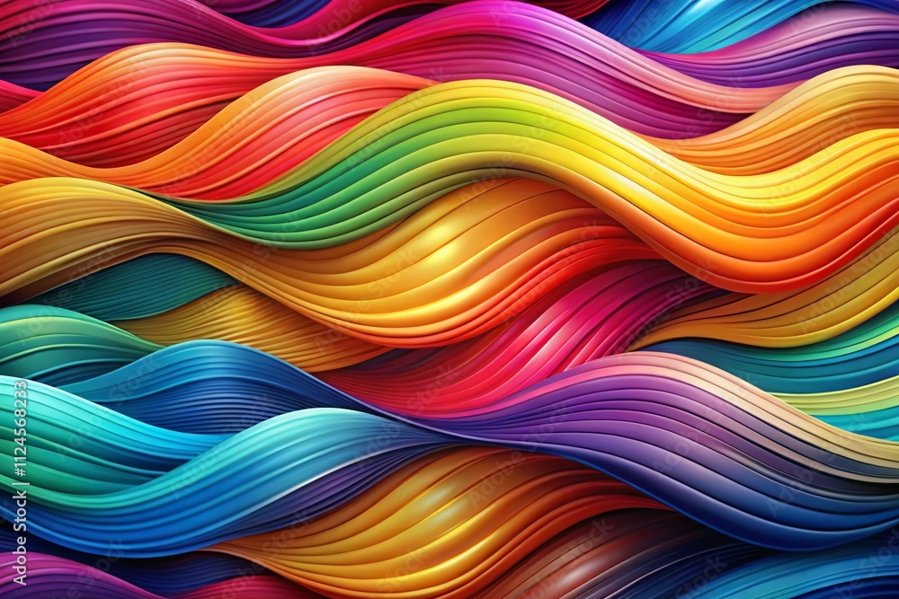 Poster abstract gradient wave design template with vibrant colors and flowing patterns for modern digital b