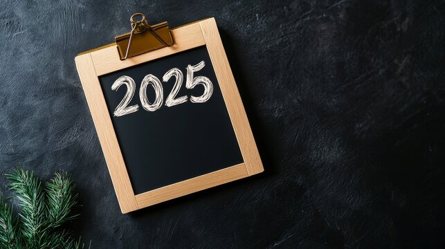 2025 New Year's Eve Chalkboard Message, Festive Season Greetings