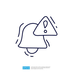 The image features a simple outline of a bell with an exclamation mark, symbolizing an alert or notification.