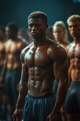 Fitness Friends Laughing in Gym Group Training Seniors Pilates Class for Active Retirement Lifestyle Exercise Yoga Cardio