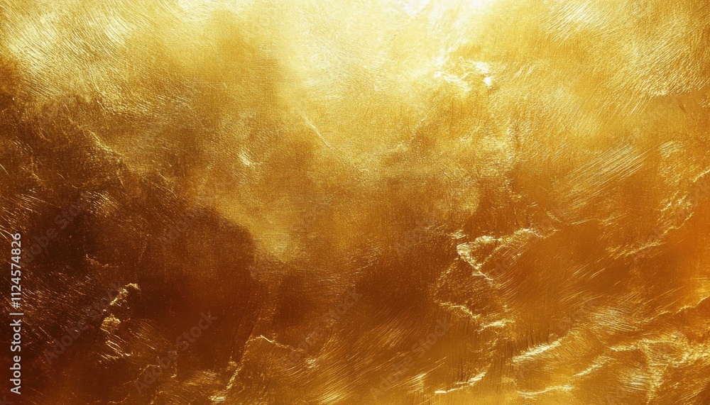 Poster gold background shimmering texture abstract metallic foil surface light impressionism pattern design