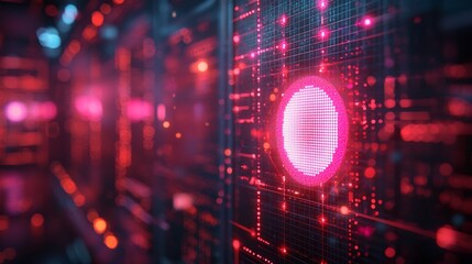 Abstract Shareholder Voting With Digital Checkmarks Lighting Up Votes Cast on Sleek Digital Interface