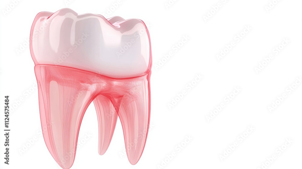 Poster minimalist schematic of a dental arch designed for dental clinics, featuring ample space for informa