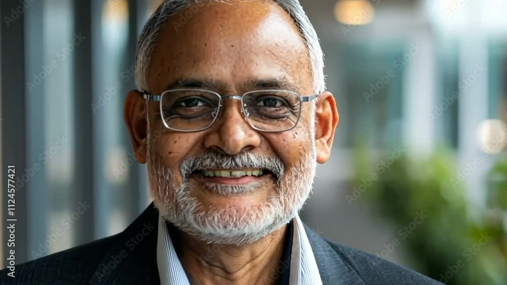 Poster indian professional using ai integration for optimizing business processes, tech-savvy approach