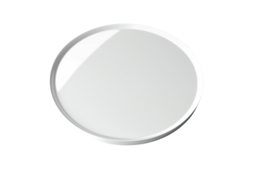 Stylish Blank Oval Nameplate Isolated on a Pure White Background for Professional Use in Design Projects