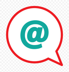 Mention or At Symbol in Notification Icon. eps 10.