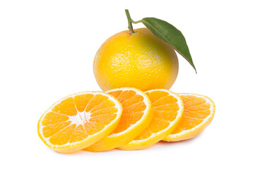 Bright and fresh orange with sliced segments showcasing vibrant color and texture