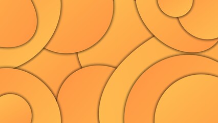 Orange Colour Vibrant Circle Pattern Abstract Background Full HD 