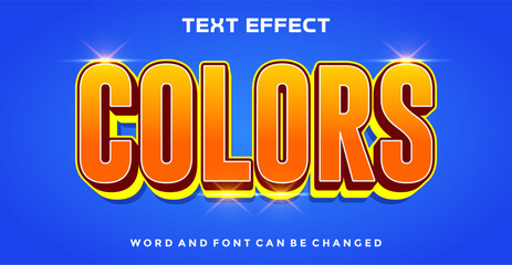 Colors editable text effect