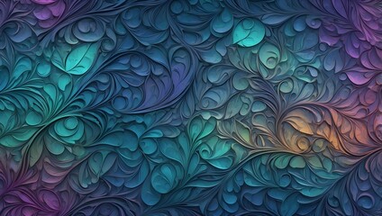 Organische Formen in irisierendem Farbverlauf - Design Hintergrund Grafik 